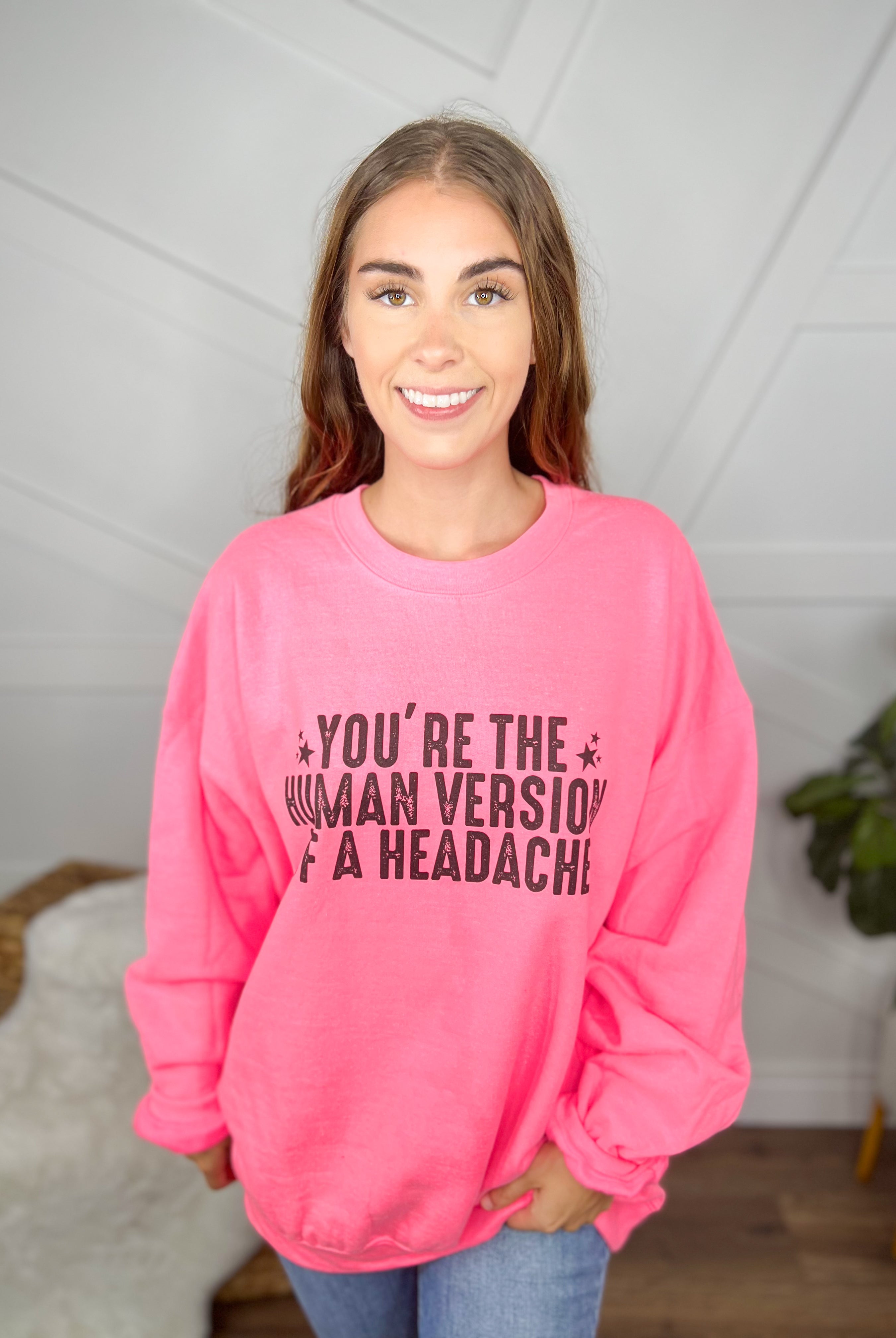 Human Version Sweatshirt-130 Graphic Tees-Heathered Boho-Heathered Boho Boutique, Women's Fashion and Accessories in Palmetto, FL