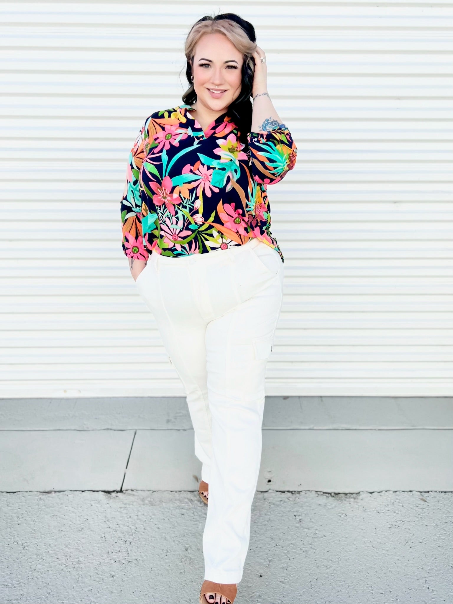 Cargo Straight Leg by Judy Blue-190 Jeans-Judy Blue-Heathered Boho Boutique, Women's Fashion and Accessories in Palmetto, FL