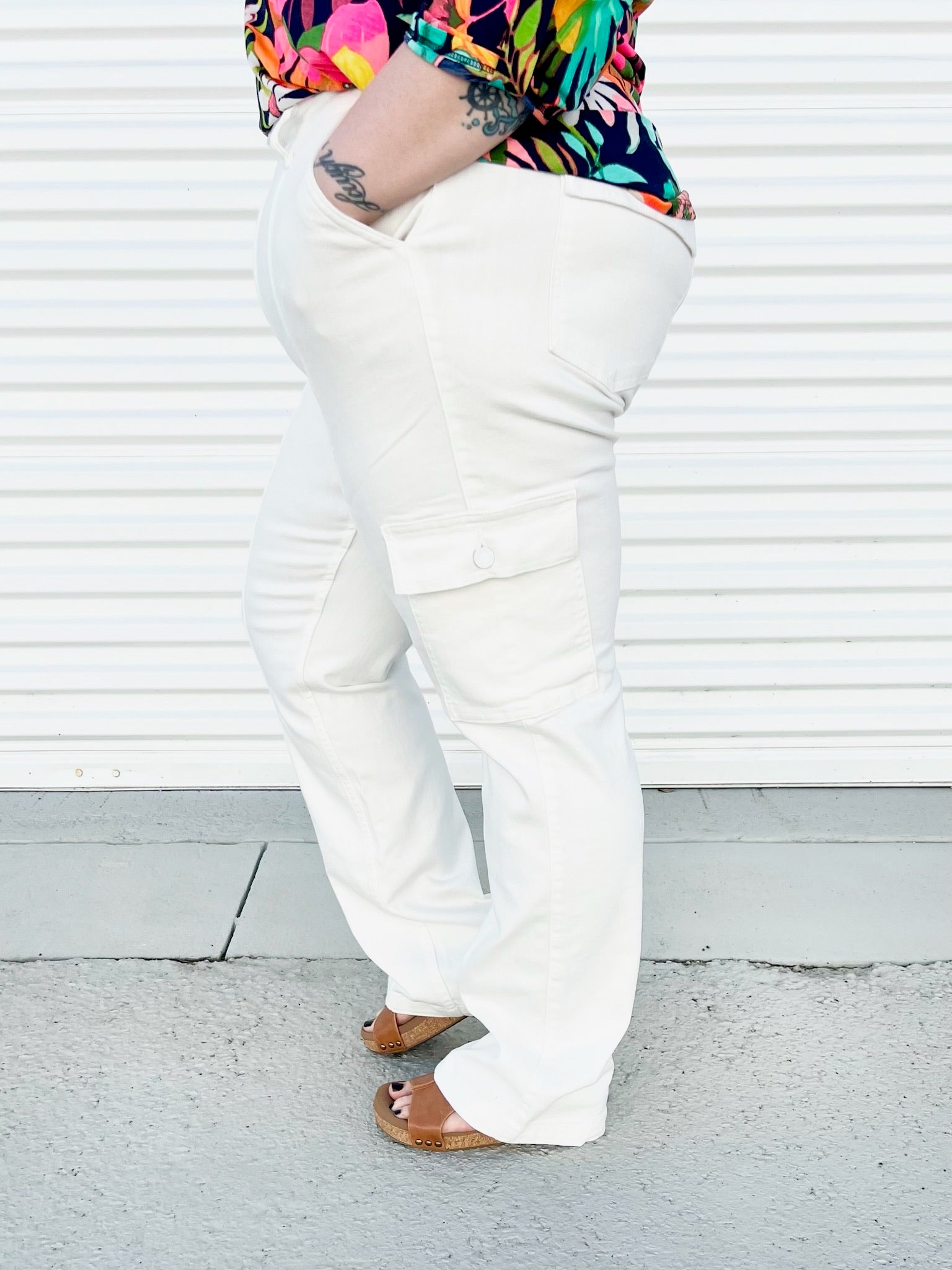 Cargo Straight Leg by Judy Blue-190 Jeans-Judy Blue-Heathered Boho Boutique, Women's Fashion and Accessories in Palmetto, FL