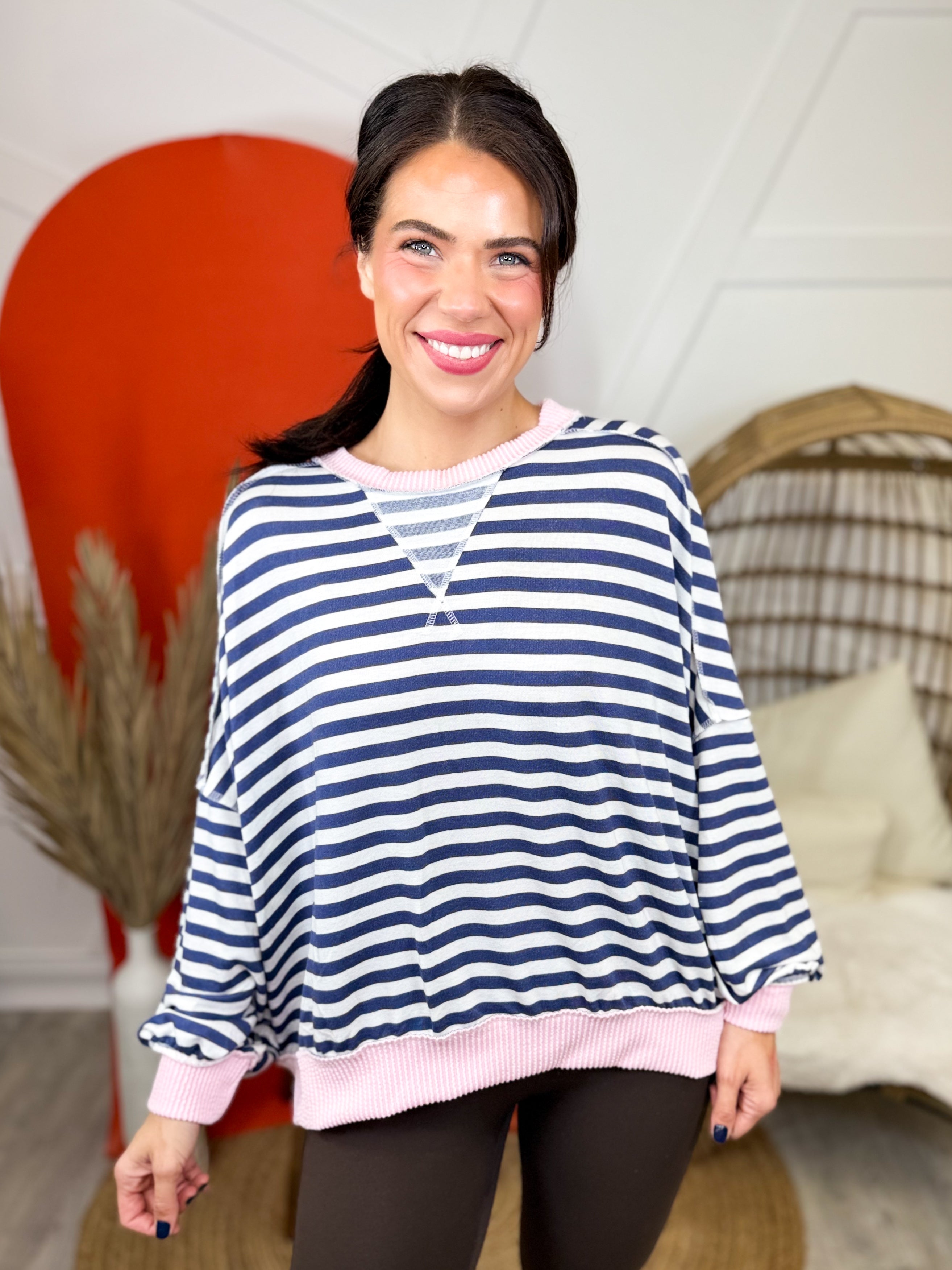 Fabulous Long Sleeve Top-120 LONG SLEEVE TOPS-HAPTICS-Heathered Boho Boutique, Women's Fashion and Accessories in Palmetto, FL