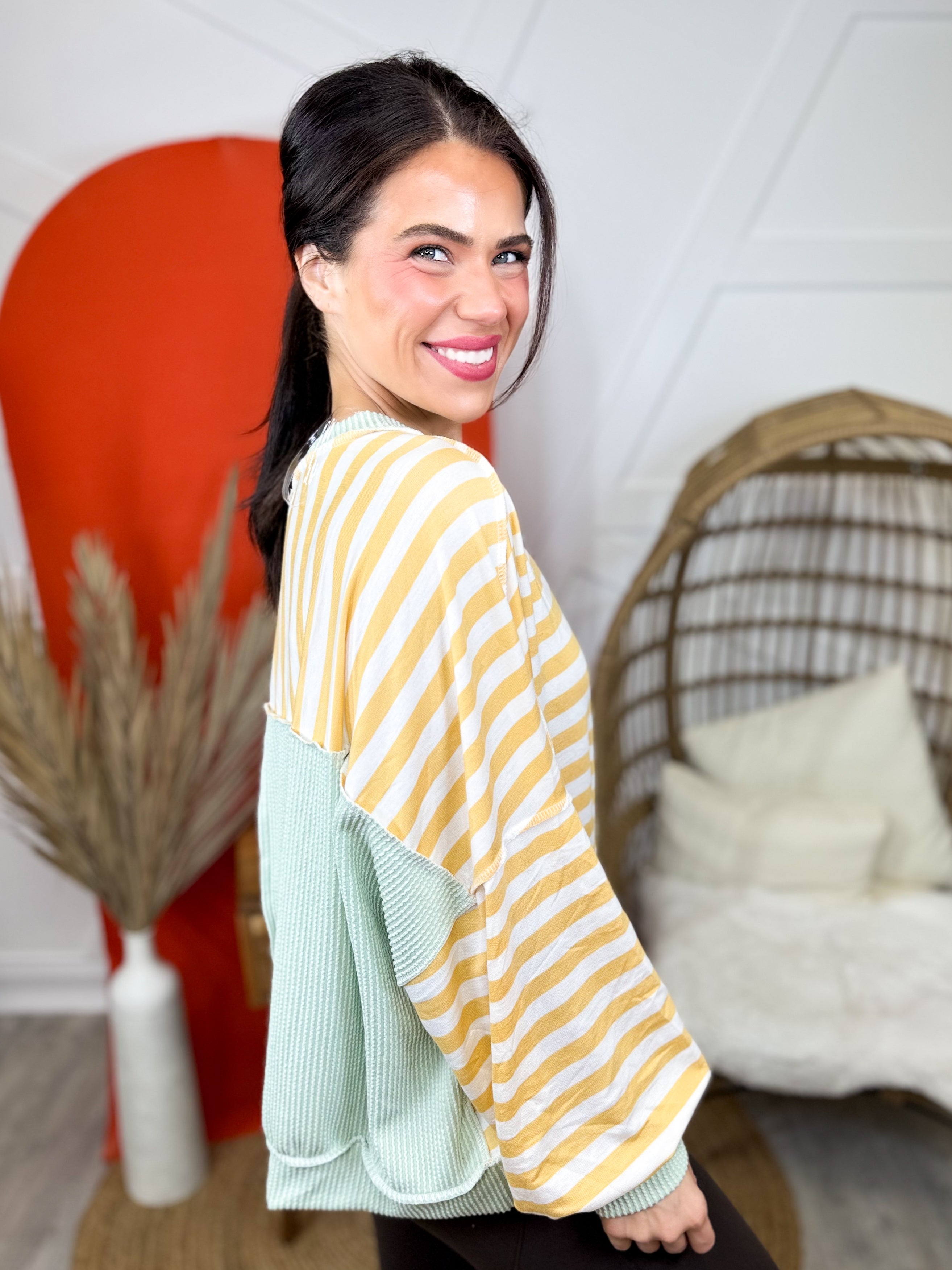 Fabulous Long Sleeve Top-120 LONG SLEEVE TOPS-HAPTICS-Heathered Boho Boutique, Women's Fashion and Accessories in Palmetto, FL