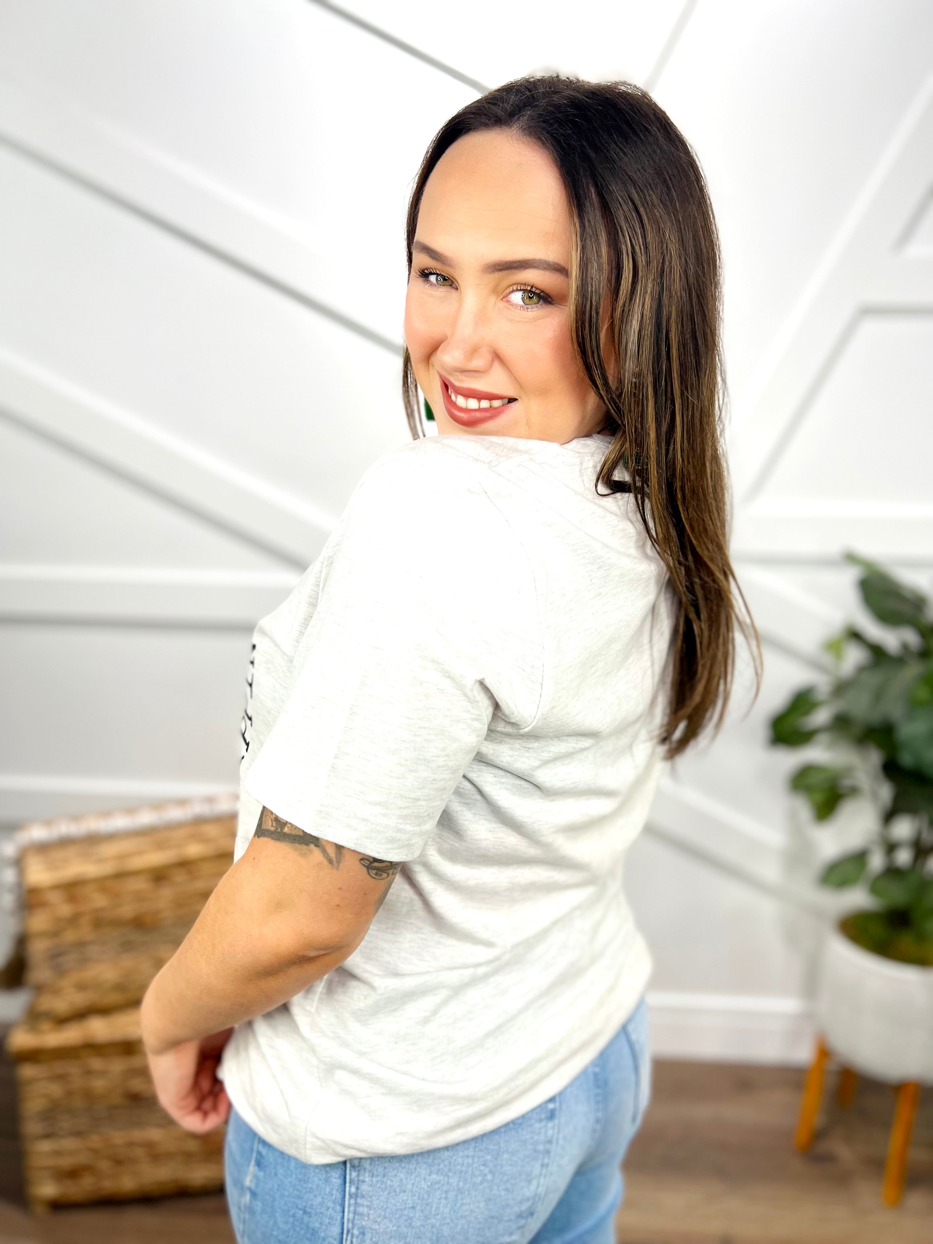 Chip Dippin' & Margarita Sippin' Graphic Tee-110 Short Sleeve Top-Heathered Boho-Heathered Boho Boutique, Women's Fashion and Accessories in Palmetto, FL