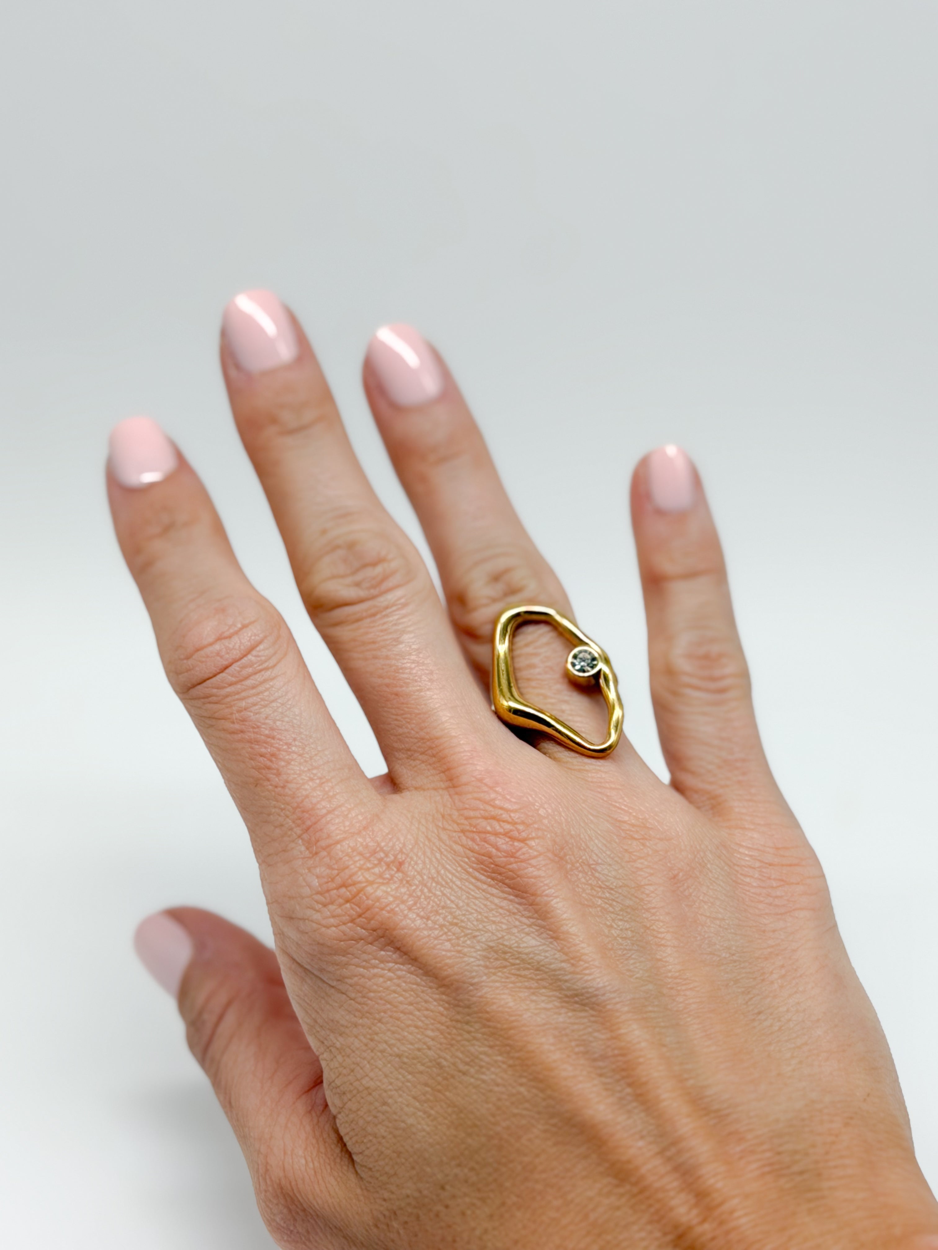 Organic Wave Ring-310 Jewelry-NIHAO JEWELRY-Heathered Boho Boutique, Women's Fashion and Accessories in Palmetto, FL