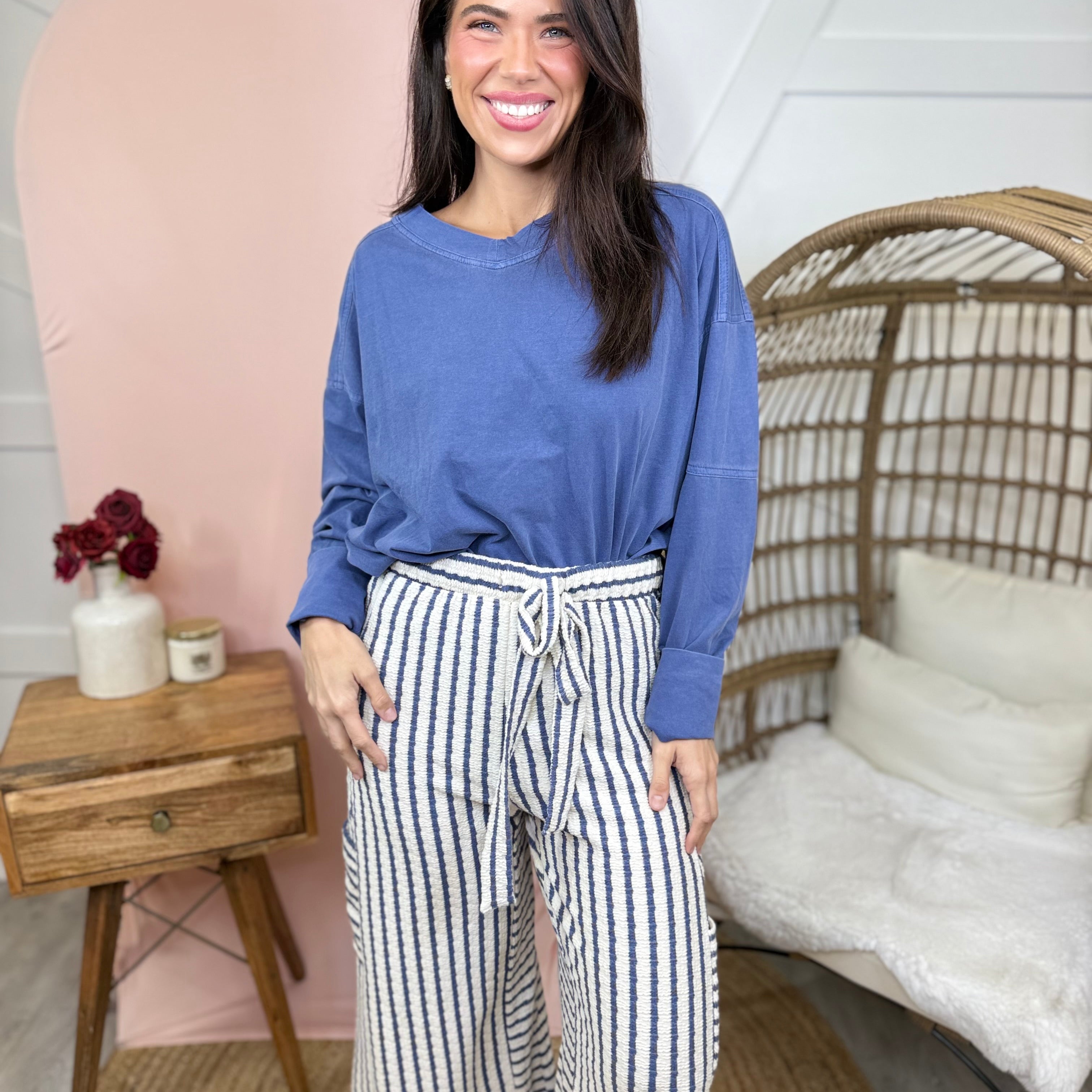 Double Trouble Wide Leg Pants-150 PANTS-JADE BY JANE-Heathered Boho Boutique, Women's Fashion and Accessories in Palmetto, FL