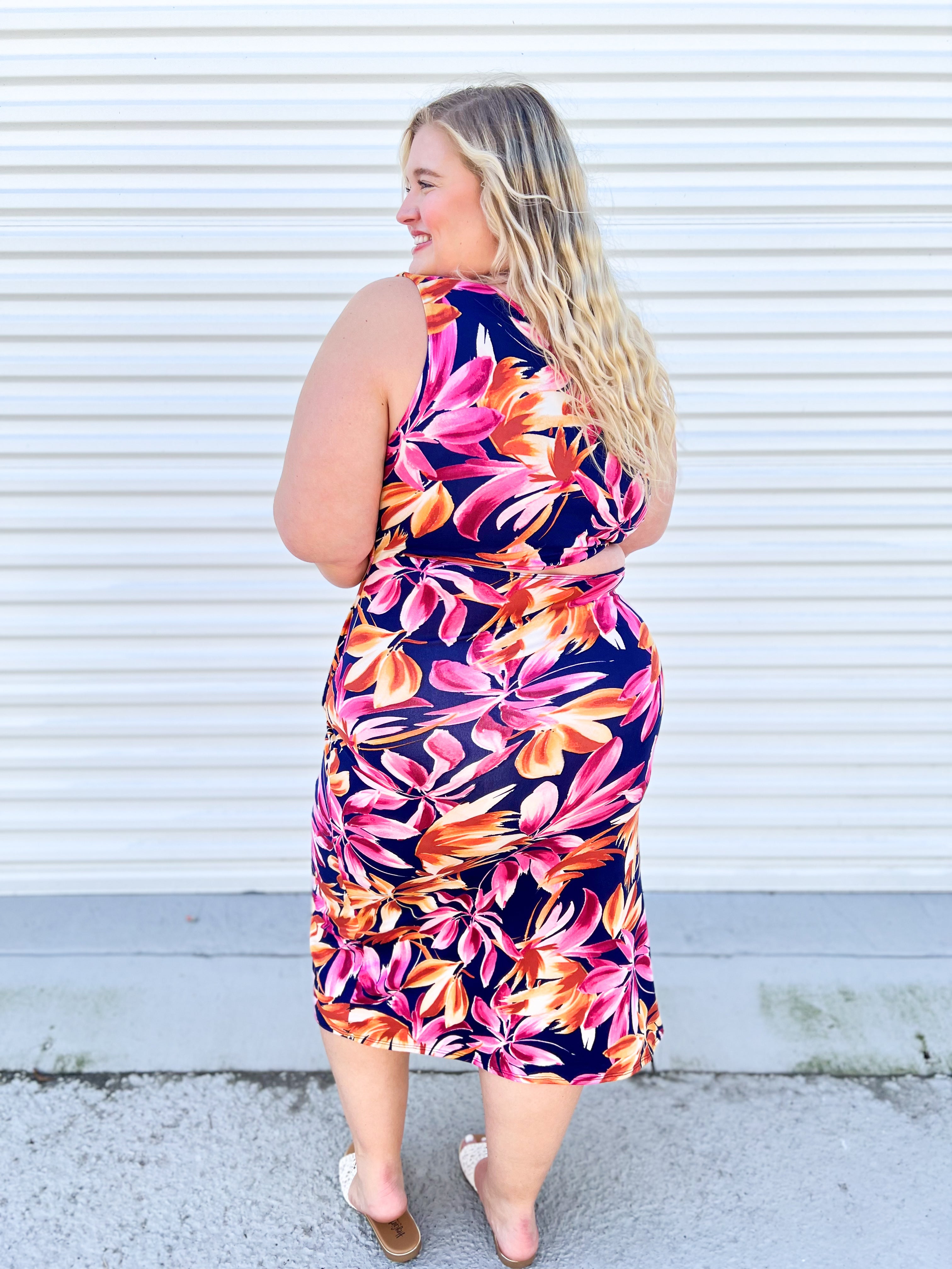 Tropic Like It's Hot Dress-230 Dresses/Jumpsuits/Rompers-Eldridge-Heathered Boho Boutique, Women's Fashion and Accessories in Palmetto, FL