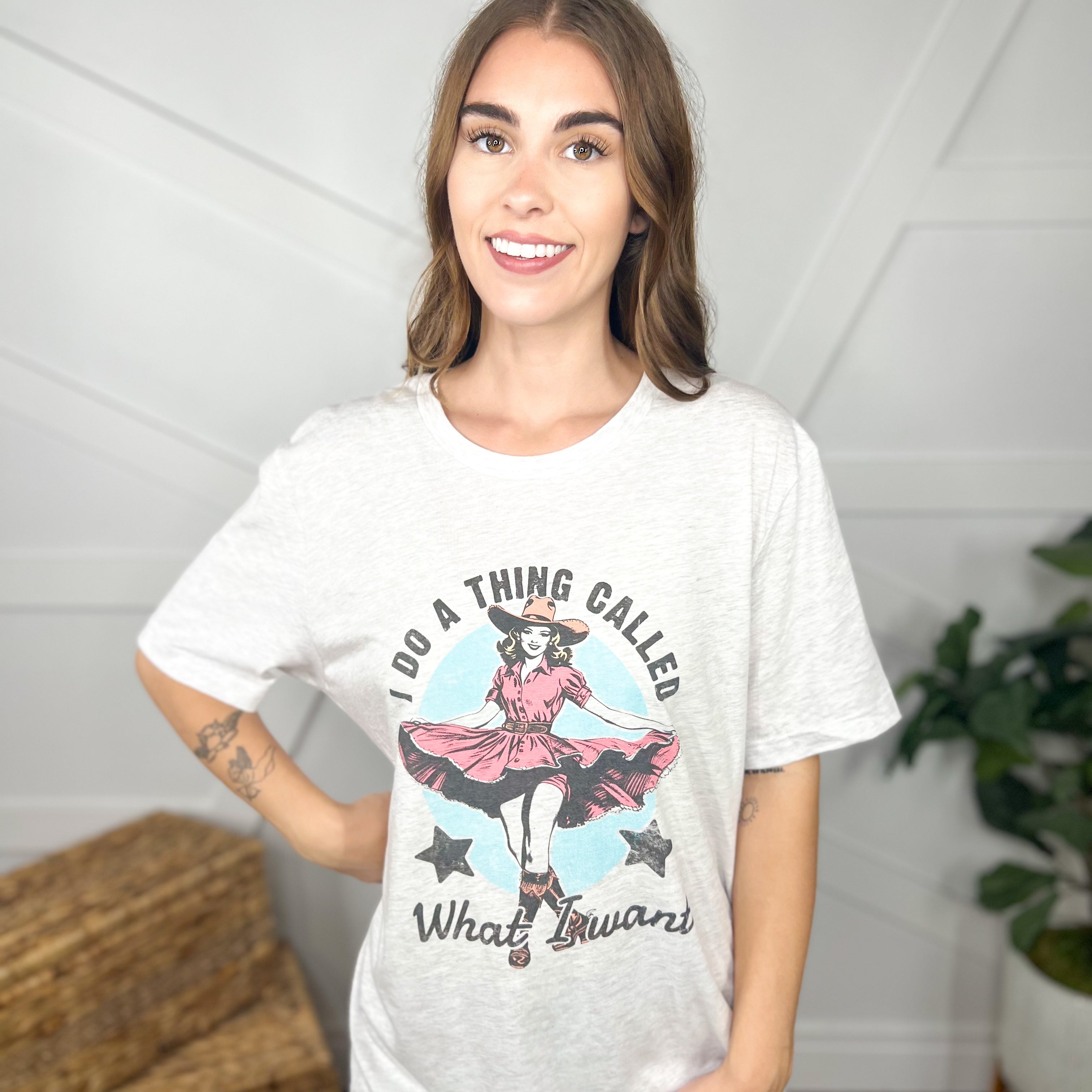 I do what I want Graphic Tee-130 Graphic Tees-Heathered Boho-Heathered Boho Boutique, Women's Fashion and Accessories in Palmetto, FL