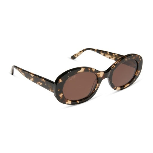 Lainey Espresso Tortoise + Brown Sunglasses-340 Other Accessories-DIFF EYEWEAR / DIME OPTICS-Heathered Boho Boutique, Women's Fashion and Accessories in Palmetto, FL