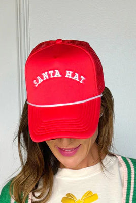 "Santa Hat" Hat-330 Headwear-Poppy & Pine-Heathered Boho Boutique, Women's Fashion and Accessories in Palmetto, FL