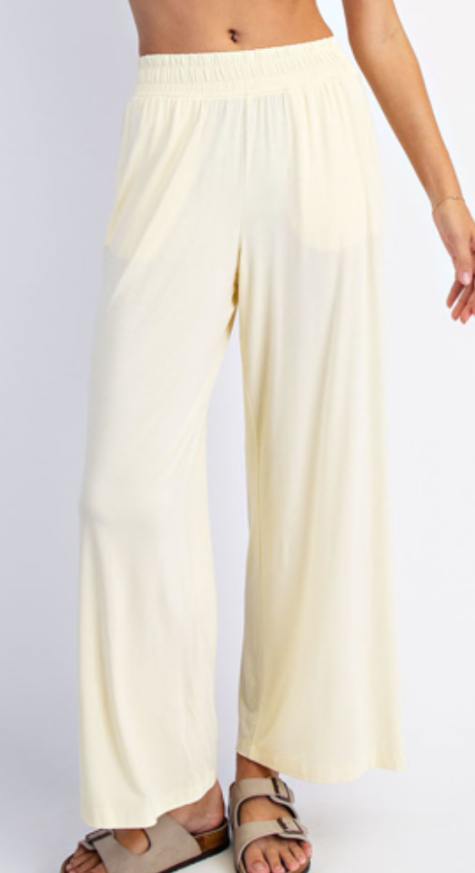 Relaxation Wide Leg Pants-150 PANTS-RAE MODE-Heathered Boho Boutique, Women's Fashion and Accessories in Palmetto, FL