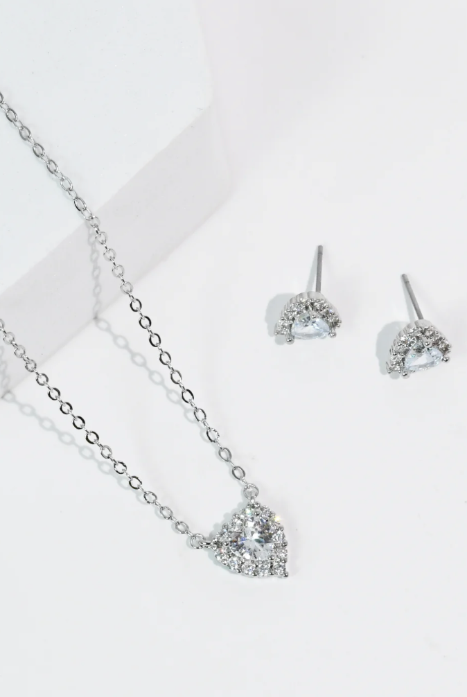 Forever Your Set Necklace & Earring-400 Takeover/Pre-Order-TREASURE JEWELS-Heathered Boho Boutique, Women's Fashion and Accessories in Palmetto, FL