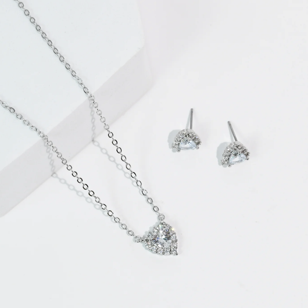 Forever Your Set Necklace & Earring-400 Takeover/Pre-Order-TREASURE JEWELS-Heathered Boho Boutique, Women's Fashion and Accessories in Palmetto, FL