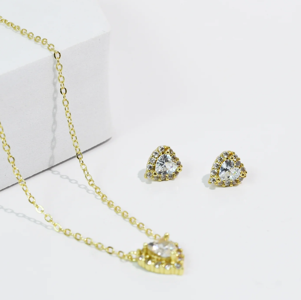 Forever Your Set Necklace & Earring-400 Takeover/Pre-Order-TREASURE JEWELS-Heathered Boho Boutique, Women's Fashion and Accessories in Palmetto, FL