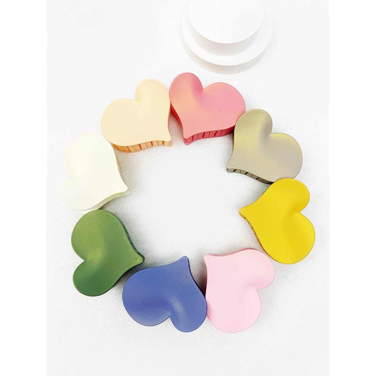 Shimmered Heart Shaped Hair Claw Clips-340 Other Accessories-Love and Repeat-Heathered Boho Boutique, Women's Fashion and Accessories in Palmetto, FL