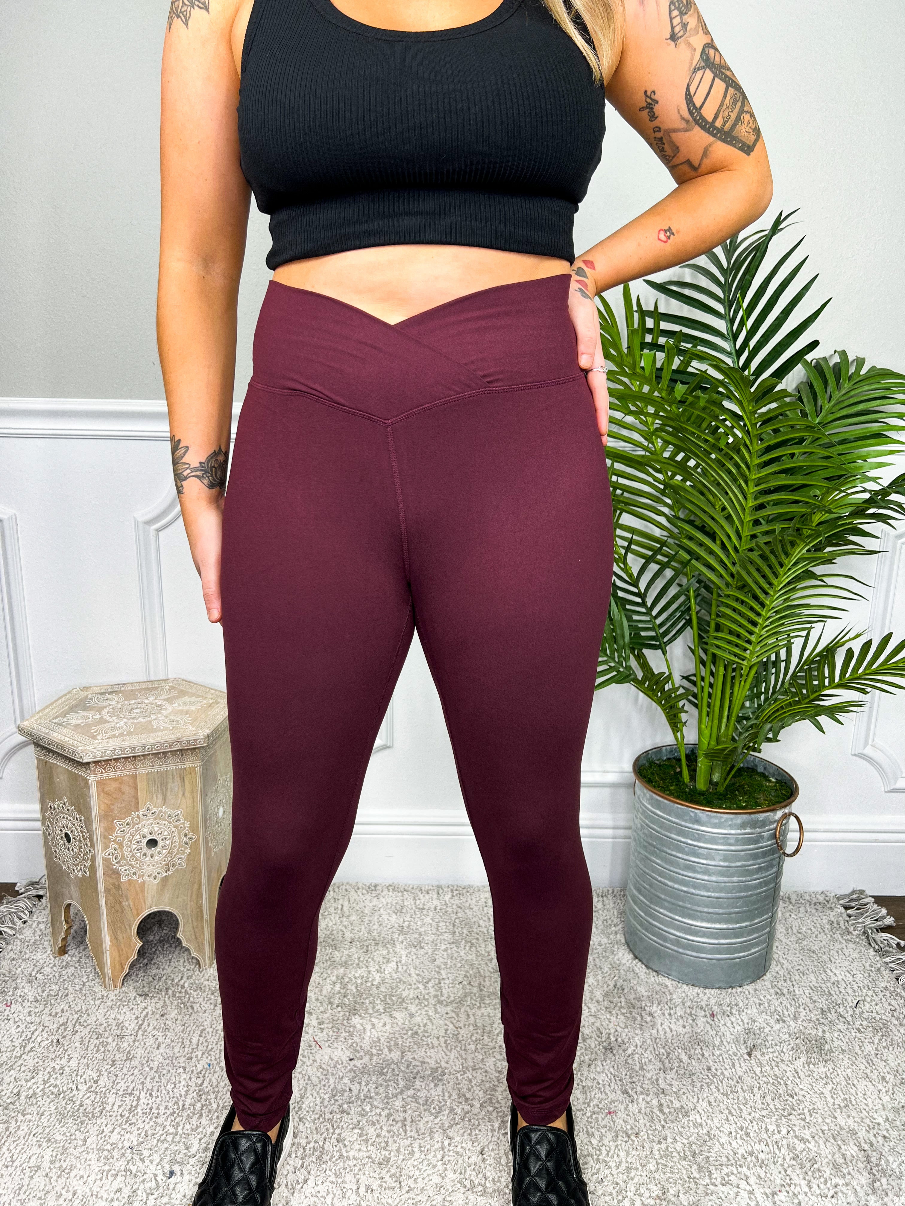 RESTOCK: Vixen V Leggings-180 LEGGINGS-Rae mode-Heathered Boho Boutique, Women's Fashion and Accessories in Palmetto, FL