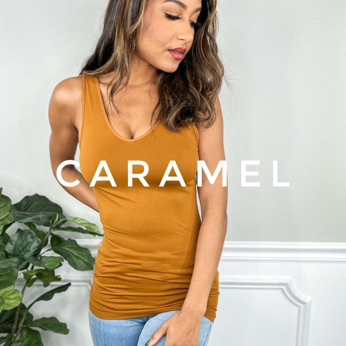 Restock: V or U Reversible Seamless Tank-100 Tank/Crop Tops-YELETE-Heathered Boho Boutique, Women's Fashion and Accessories in Palmetto, FL