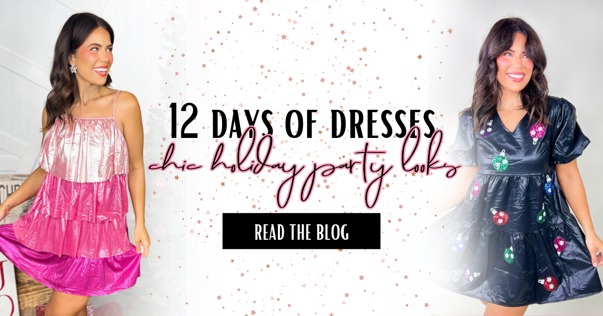 12 Days of Christmas | Chic Holiday Party Looks | Heathered Boho Boutique | Palmetto, FL