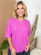 BLACK FRIDAY: Lifestyle Top-110 SHORT SLEEVE TOP-MONO B-Heathered Boho Boutique, Women's Fashion and Accessories in Palmetto, FL