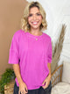 BLACK FRIDAY: Lifestyle Top-110 SHORT SLEEVE TOP-MONO B-Heathered Boho Boutique, Women's Fashion and Accessories in Palmetto, FL
