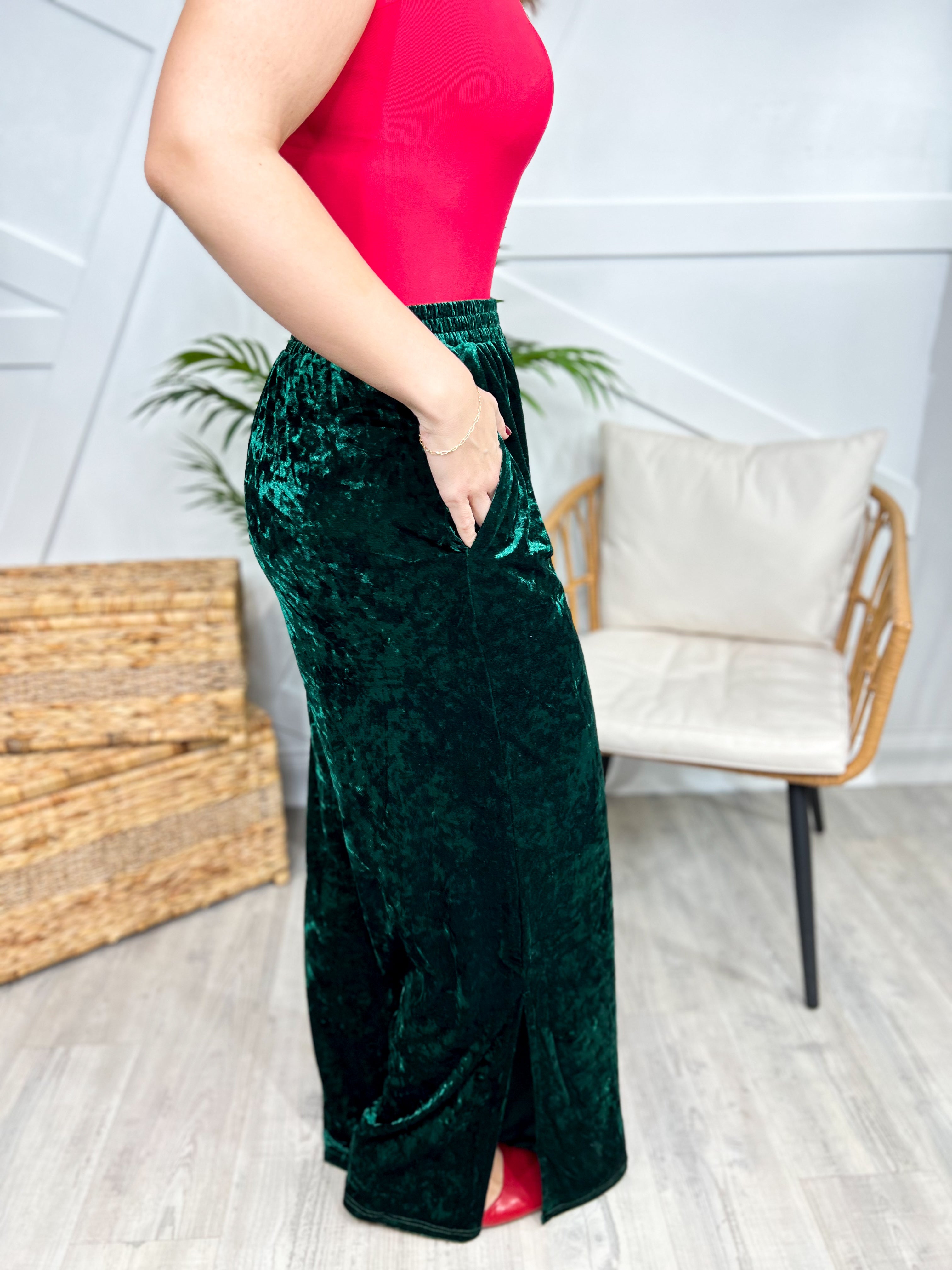 Velvet Queen Pants-150 PANTS-Oddi-Heathered Boho Boutique, Women's Fashion and Accessories in Palmetto, FL