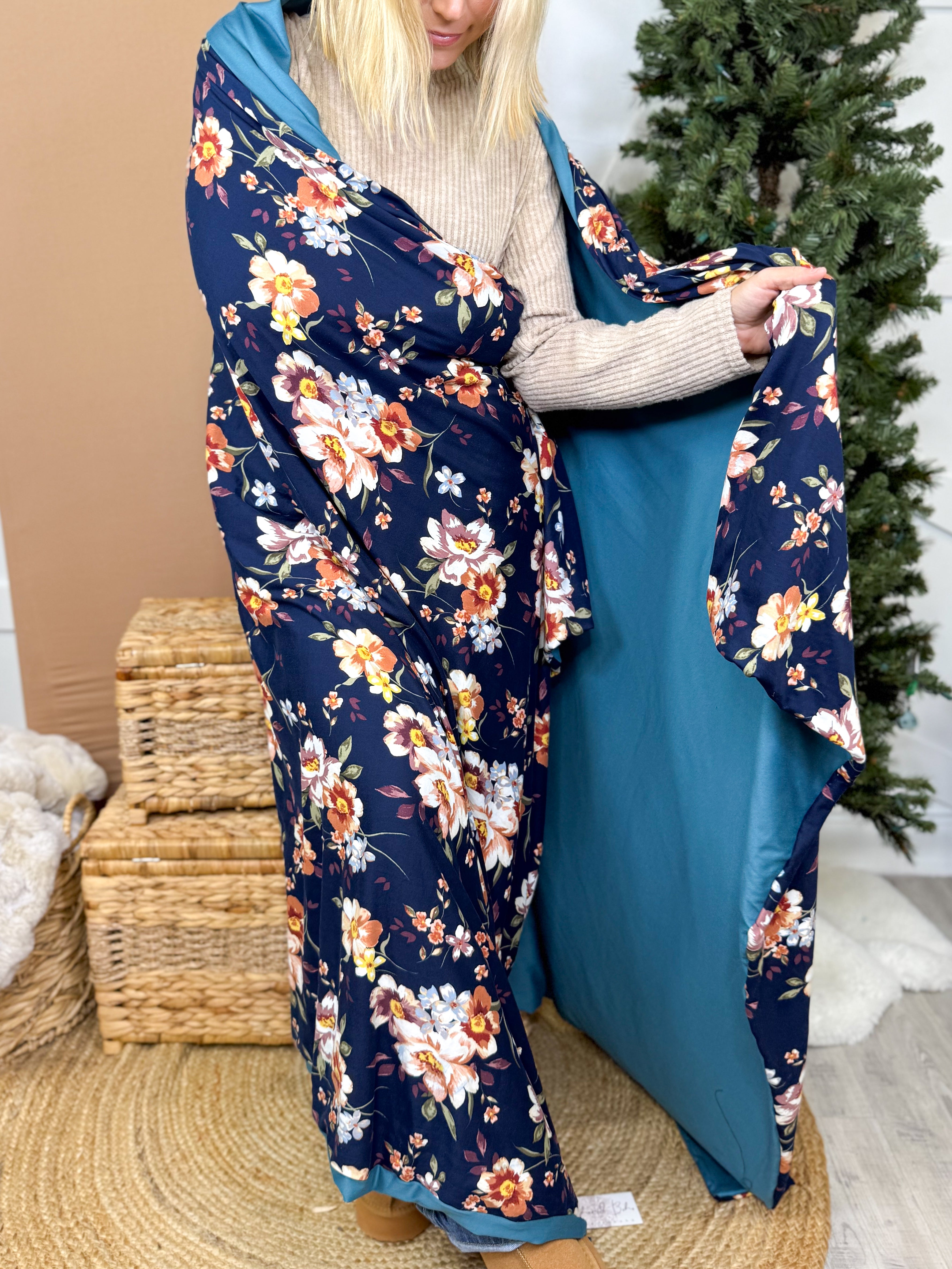 Twilight Blossom Dreamer Blanket-340 Other Accessories-Heathered Boho-Heathered Boho Boutique, Women's Fashion and Accessories in Palmetto, FL