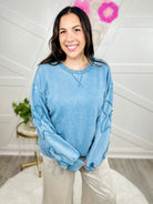 Floral Mineral Wash Pullover-210 Hoodies-Easel-Heathered Boho Boutique, Women's Fashion and Accessories in Palmetto, FL