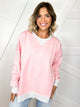 The Weekend Washed Pullover-120 LONG SLEEVE TOPS-ZENANA-Heathered Boho Boutique, Women's Fashion and Accessories in Palmetto, FL