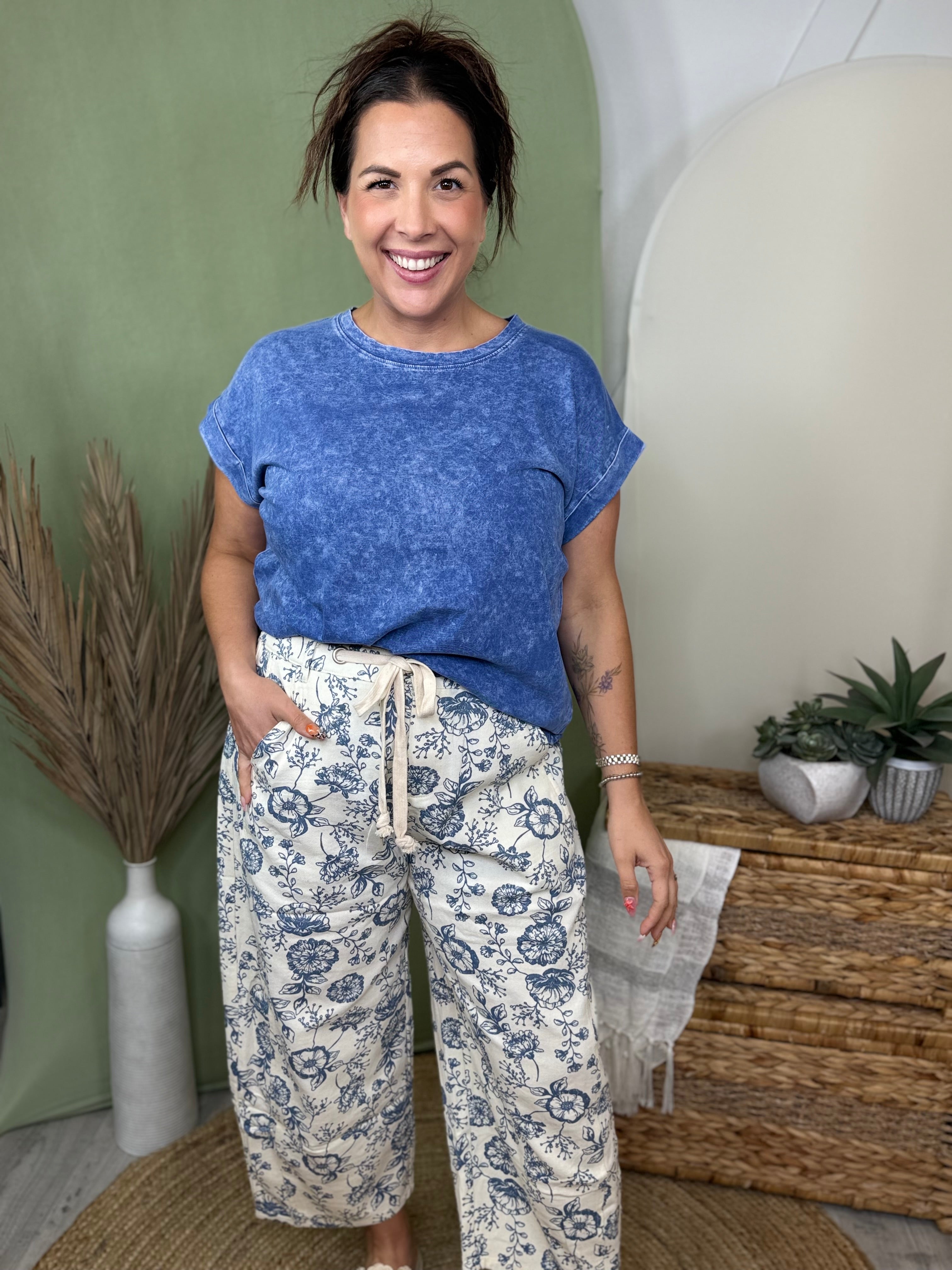 Restock: The Secret Garden Pants 🌸-150 PANTS-ODDI-Heathered Boho Boutique, Women's Fashion and Accessories in Palmetto, FL