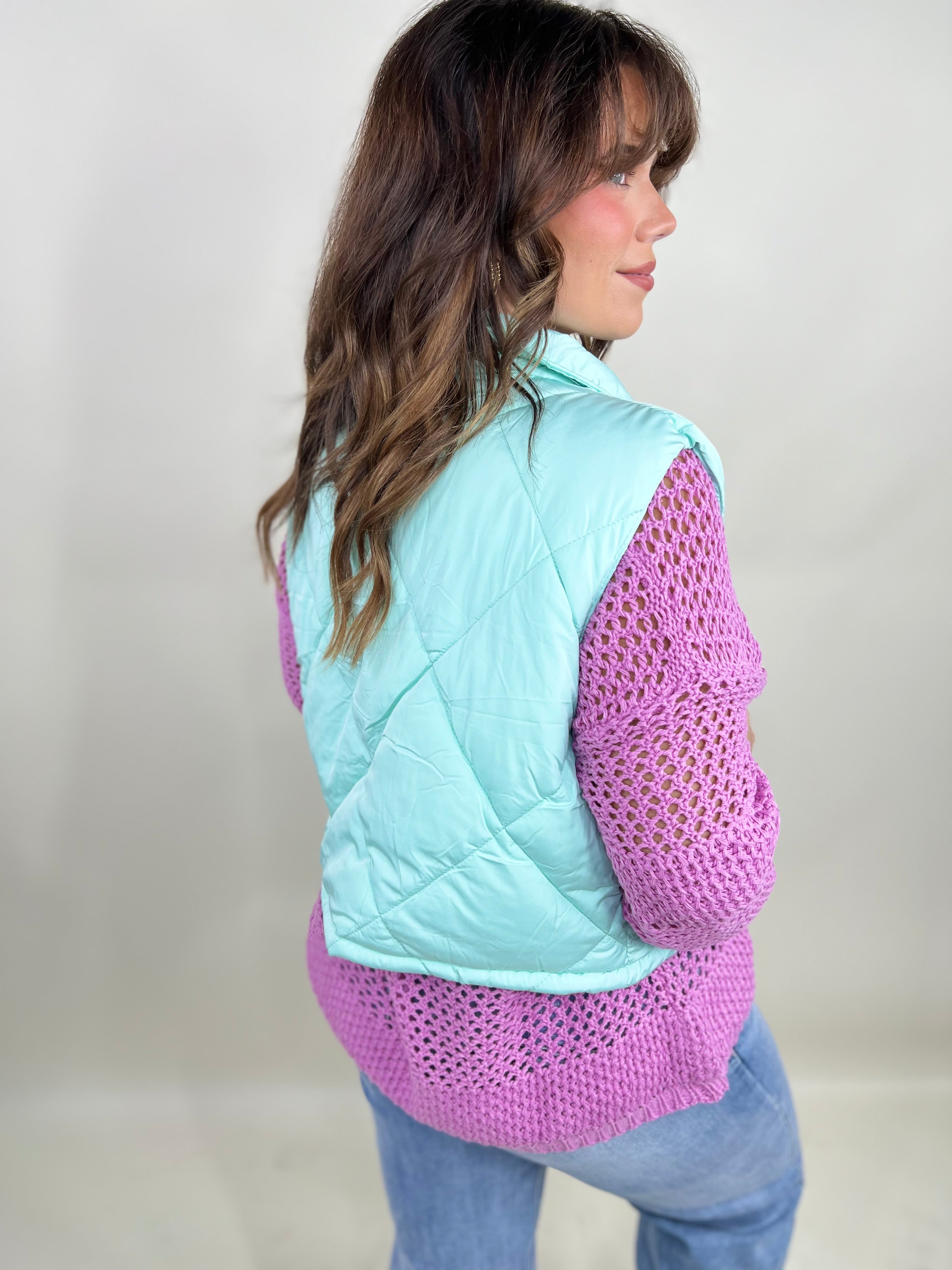 Octavia Quilted Vest-200 Jackets/Shackets-Snobbish-Heathered Boho Boutique, Women's Fashion and Accessories in Palmetto, FL