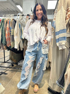 A Million Little Things Joggers - Denim-150 PANTS-Pol-Heathered Boho Boutique, Women's Fashion and Accessories in Palmetto, FL