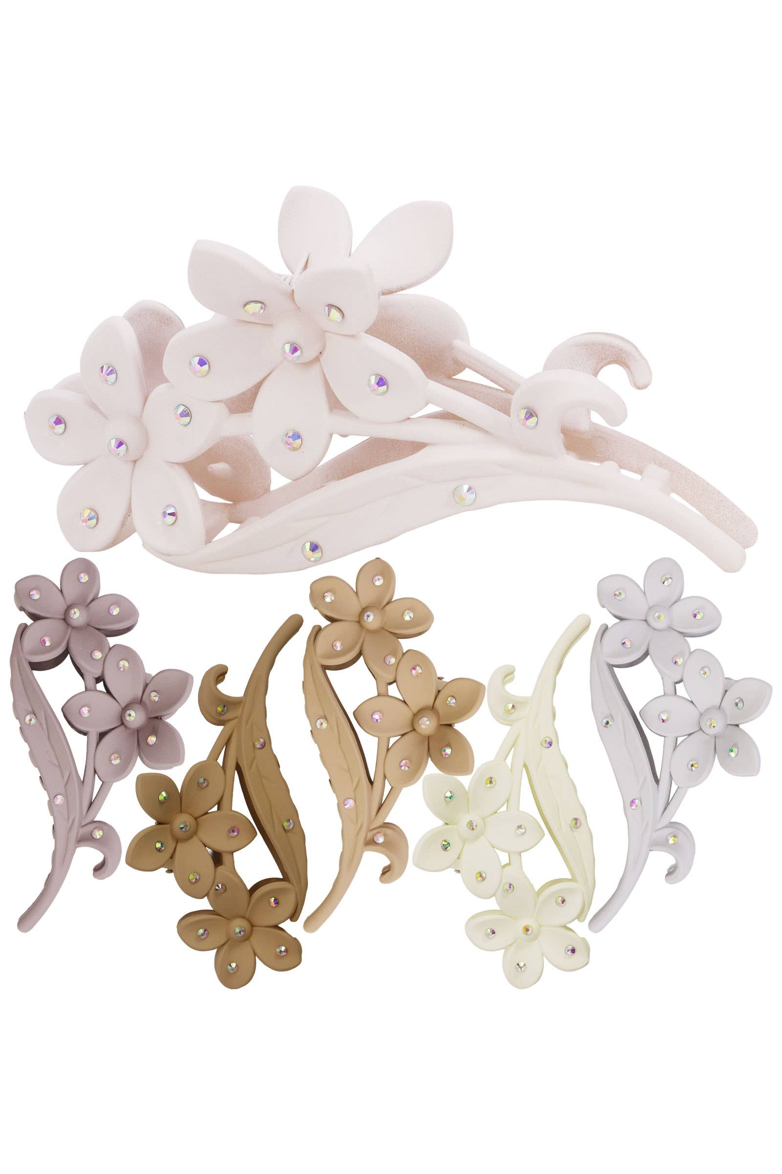 Bling Matte Flower Bouquet Hair Claw-Cap Zone-Heathered Boho Boutique, Women's Fashion and Accessories in Palmetto, FL