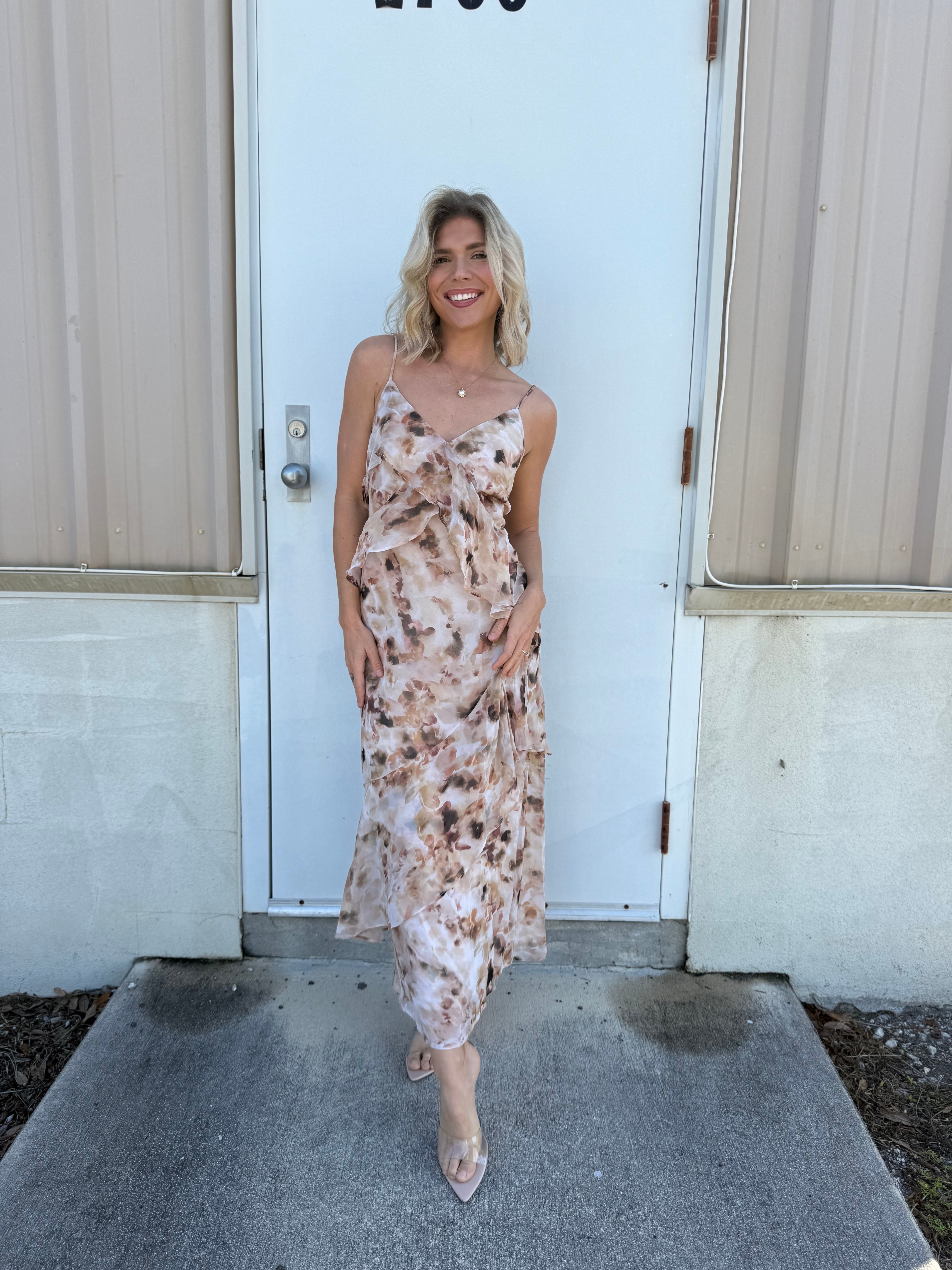 Golden Hour Dress-230 Dresses/Jumpsuits/Rompers-White Birch-Heathered Boho Boutique, Women's Fashion and Accessories in Palmetto, FL