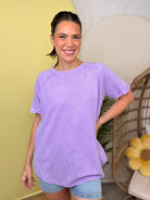 Daylight Top-110 SHORT SLEEVE TOP-ZENANA-Heathered Boho Boutique, Women's Fashion and Accessories in Palmetto, FL