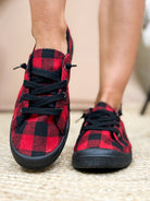 Make A Statement Comfort Sneakers - Black Red-350 SHOES-FASHION EMPORIO-Heathered Boho Boutique, Women's Fashion and Accessories in Palmetto, FL