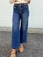 No Comment Wide Leg Jeans by Risen-190 JEANS-Risen Jeans-Heathered Boho Boutique, Women's Fashion and Accessories in Palmetto, FL