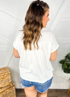 Perfect Day Blouse-110 Short Sleeve Top-Very J-Heathered Boho Boutique, Women's Fashion and Accessories in Palmetto, FL