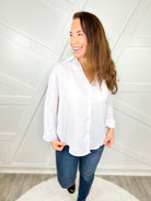 Restock : Kathryn Classic Button-Up-120 Long Sleeve Tops-Southern Grace-Heathered Boho Boutique, Women's Fashion and Accessories in Palmetto, FL