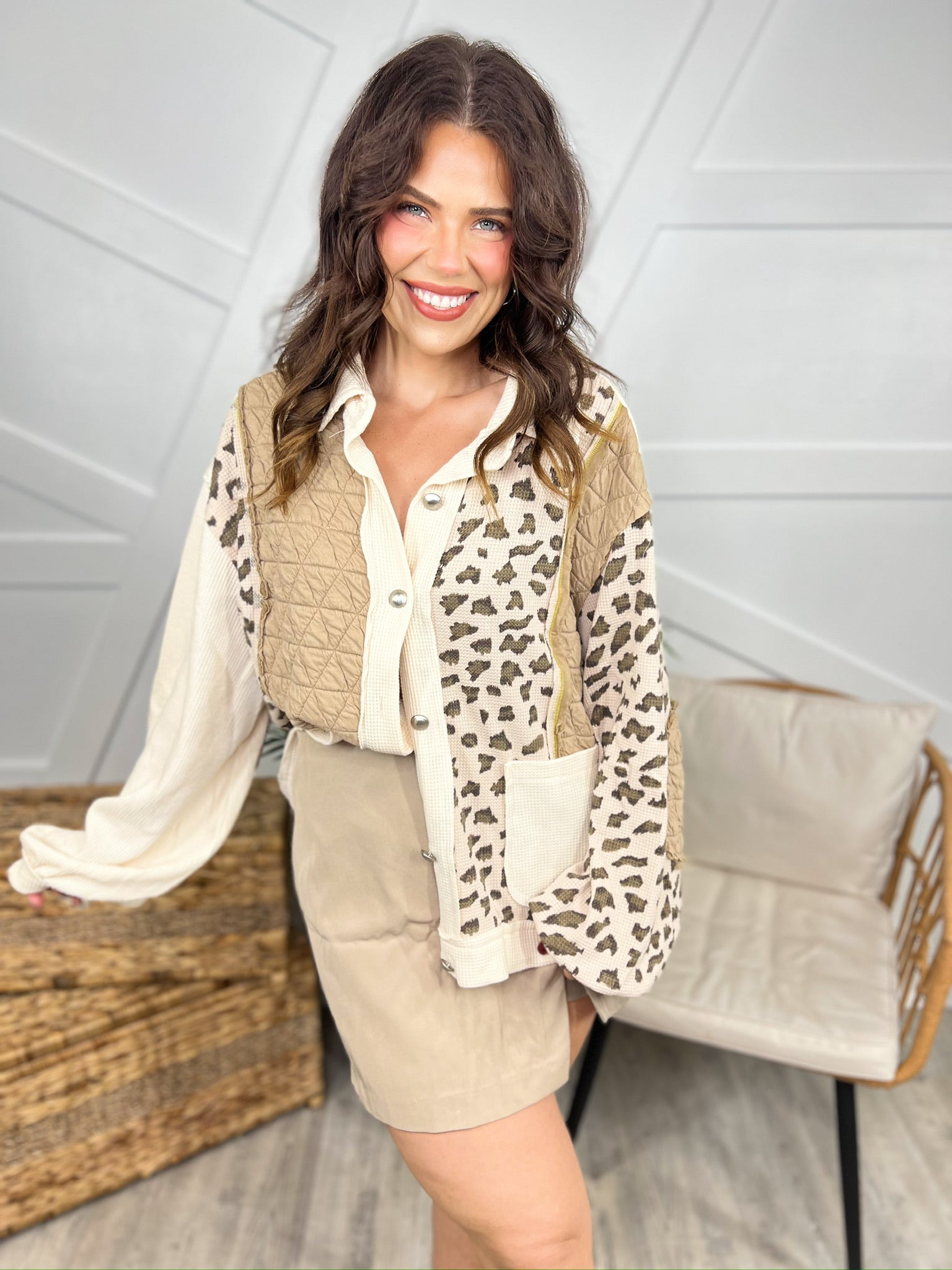 To Perfection Jacket - Cream Multi-200 Jackets/Shackets-Pol-Heathered Boho Boutique, Women's Fashion and Accessories in Palmetto, FL