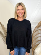 Lend a Hand Sweater-125 Sweater-Davi & Dani-Heathered Boho Boutique, Women's Fashion and Accessories in Palmetto, FL