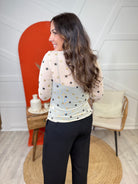 Stardust Mesh Top-120 LONG SLEEVE TOPS-Davi & Dani-Heathered Boho Boutique, Women's Fashion and Accessories in Palmetto, FL