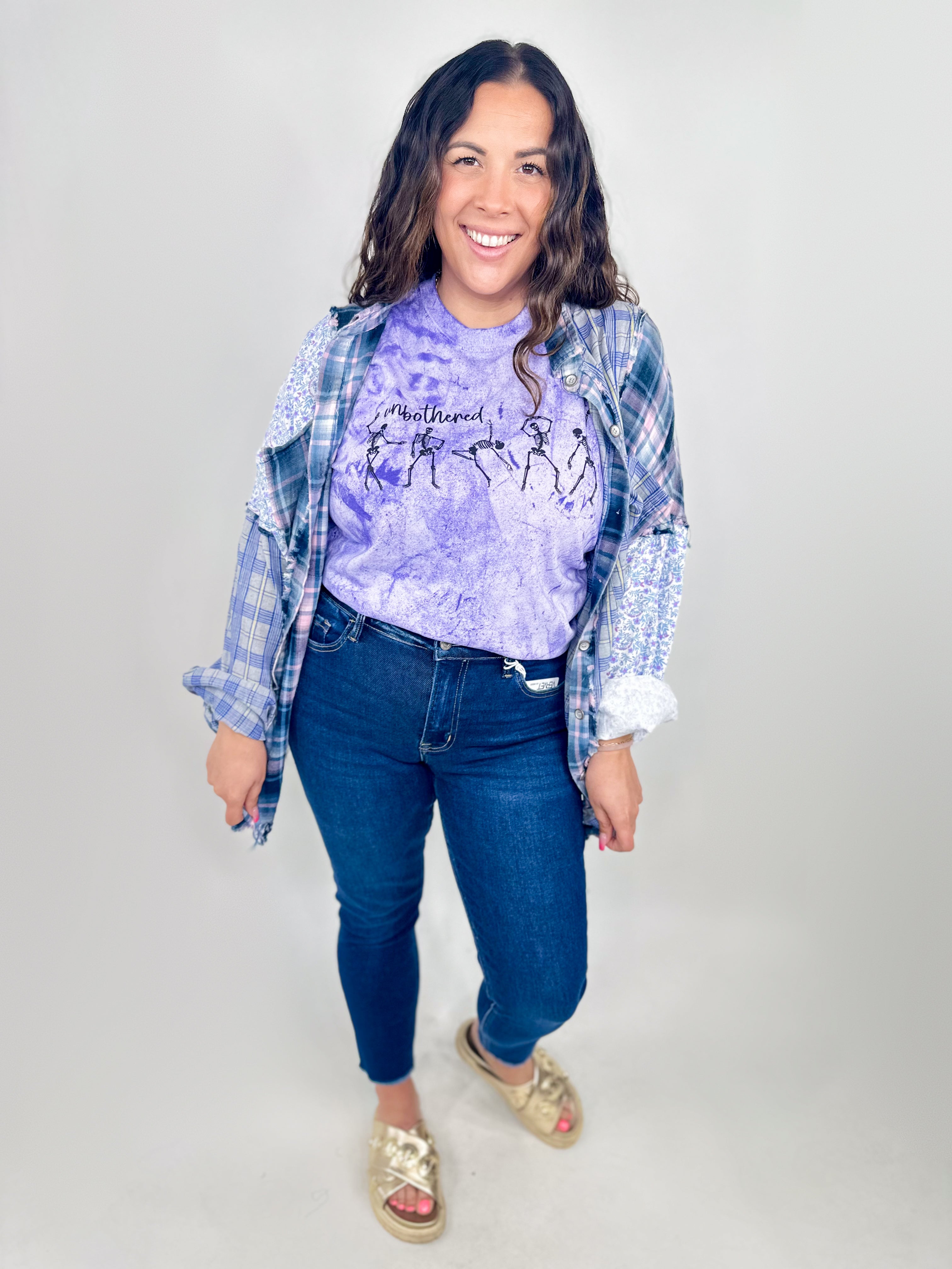 Purple Unbothered Graphic Tee-130 Graphic Tees-Heathered Boho-Heathered Boho Boutique, Women's Fashion and Accessories in Palmetto, FL