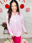 Kathryn Classic Button-Up-120 Long Sleeve Tops-Southern Grace-Heathered Boho Boutique, Women's Fashion and Accessories in Palmetto, FL