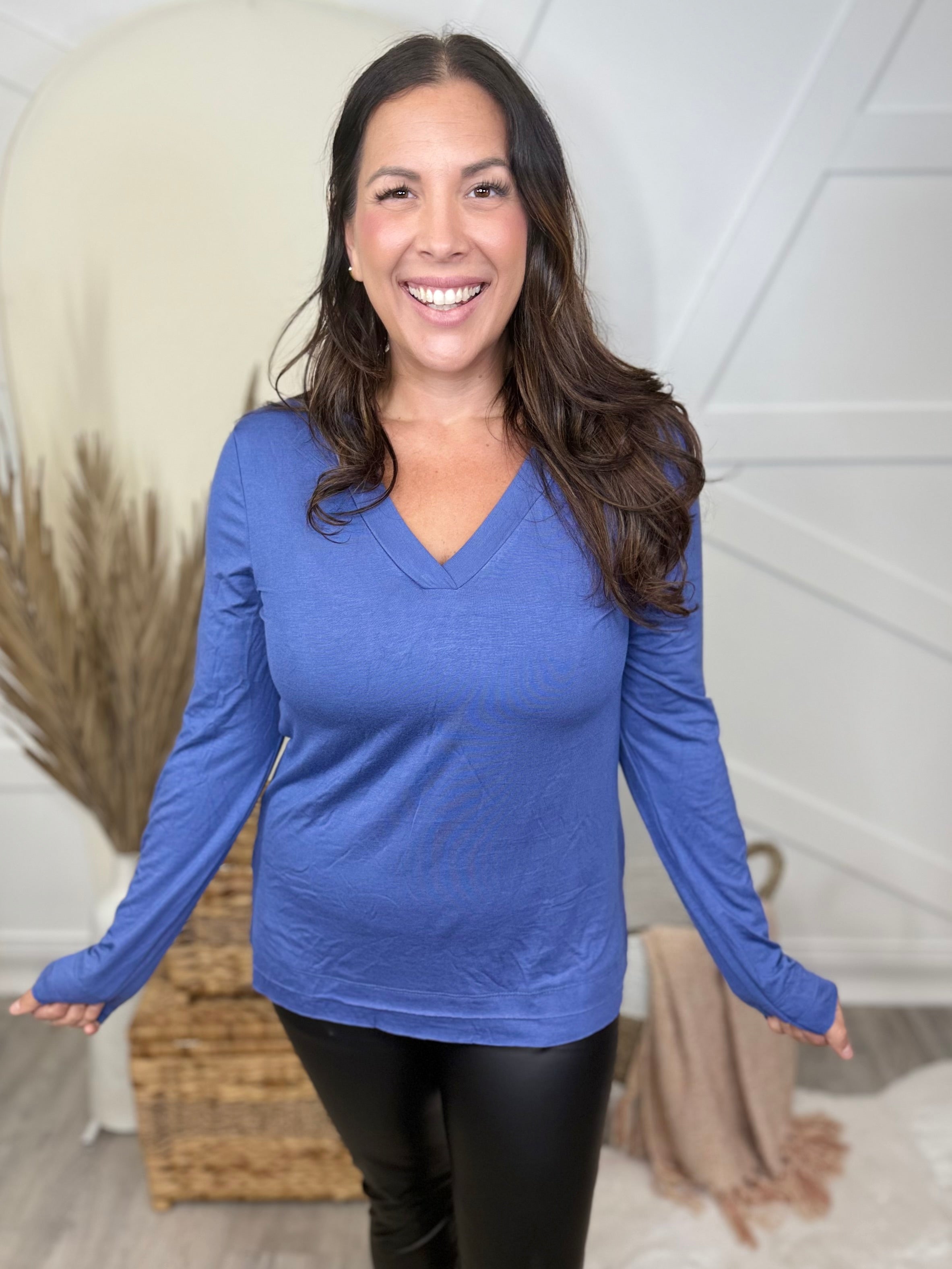Work It Long Sleeve Top-120 LONG SLEEVE TOPS-SEW IN LOVE-Heathered Boho Boutique, Women's Fashion and Accessories in Palmetto, FL