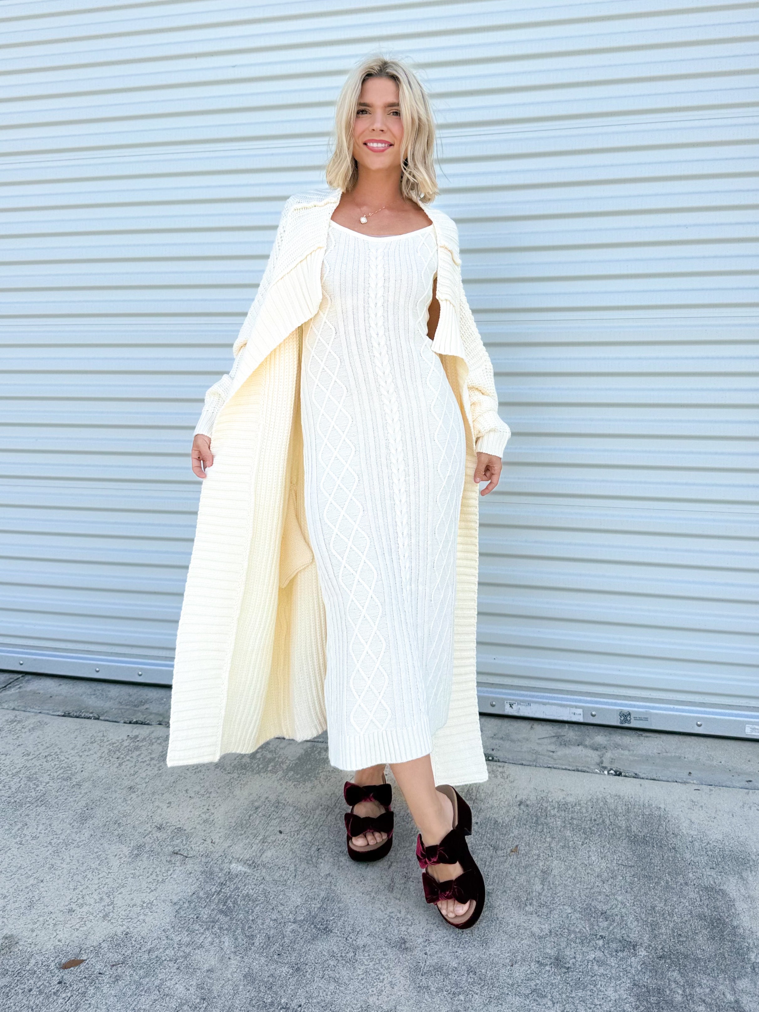 Long Night Dress Set-240 ACTIVEWEAR/SETS-Davi & Dani-Heathered Boho Boutique, Women's Fashion and Accessories in Palmetto, FL