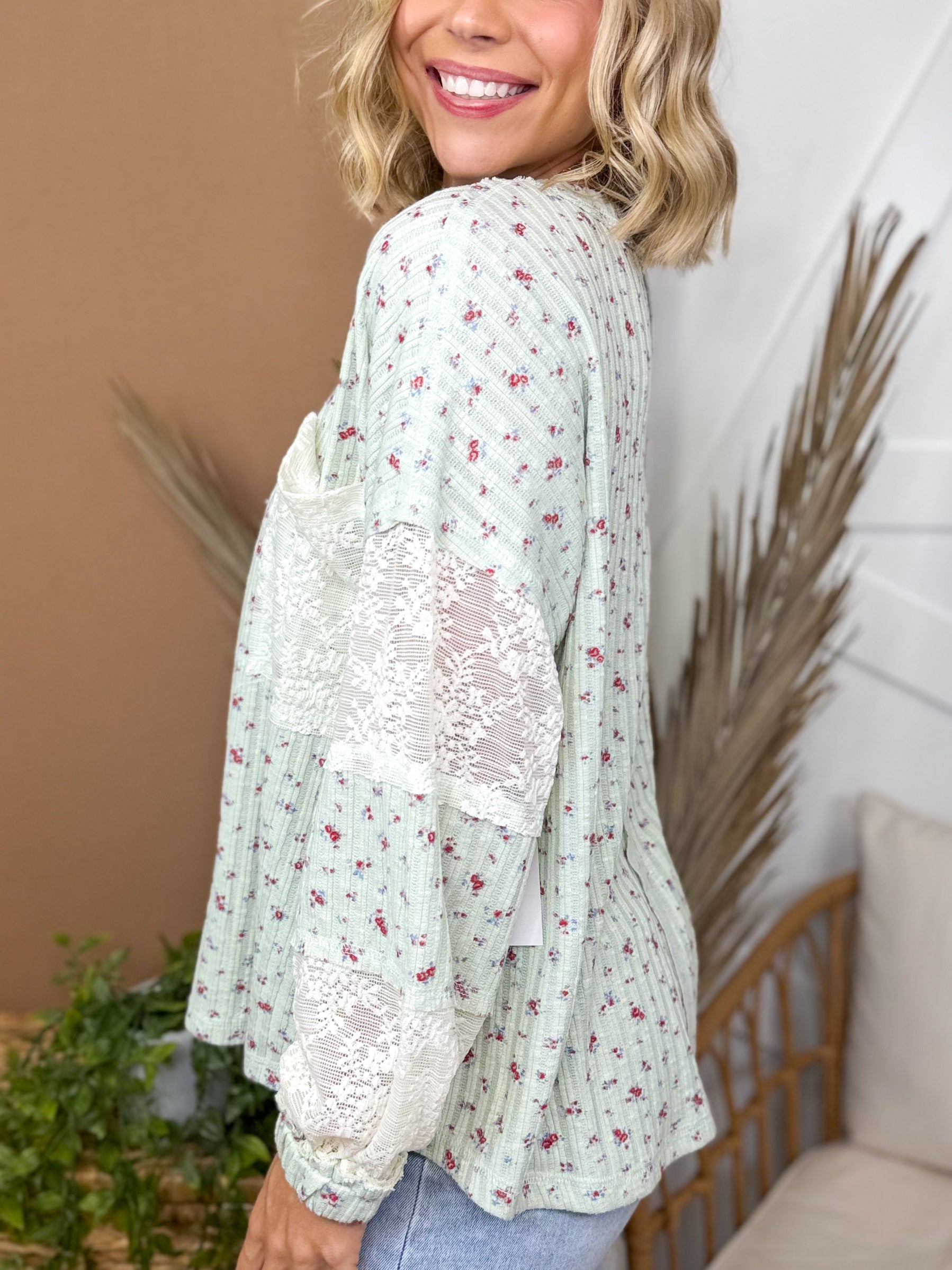 Meant to Be Yours Top-120 LONG SLEEVE TOPS-J.NNA-Heathered Boho Boutique, Women's Fashion and Accessories in Palmetto, FL