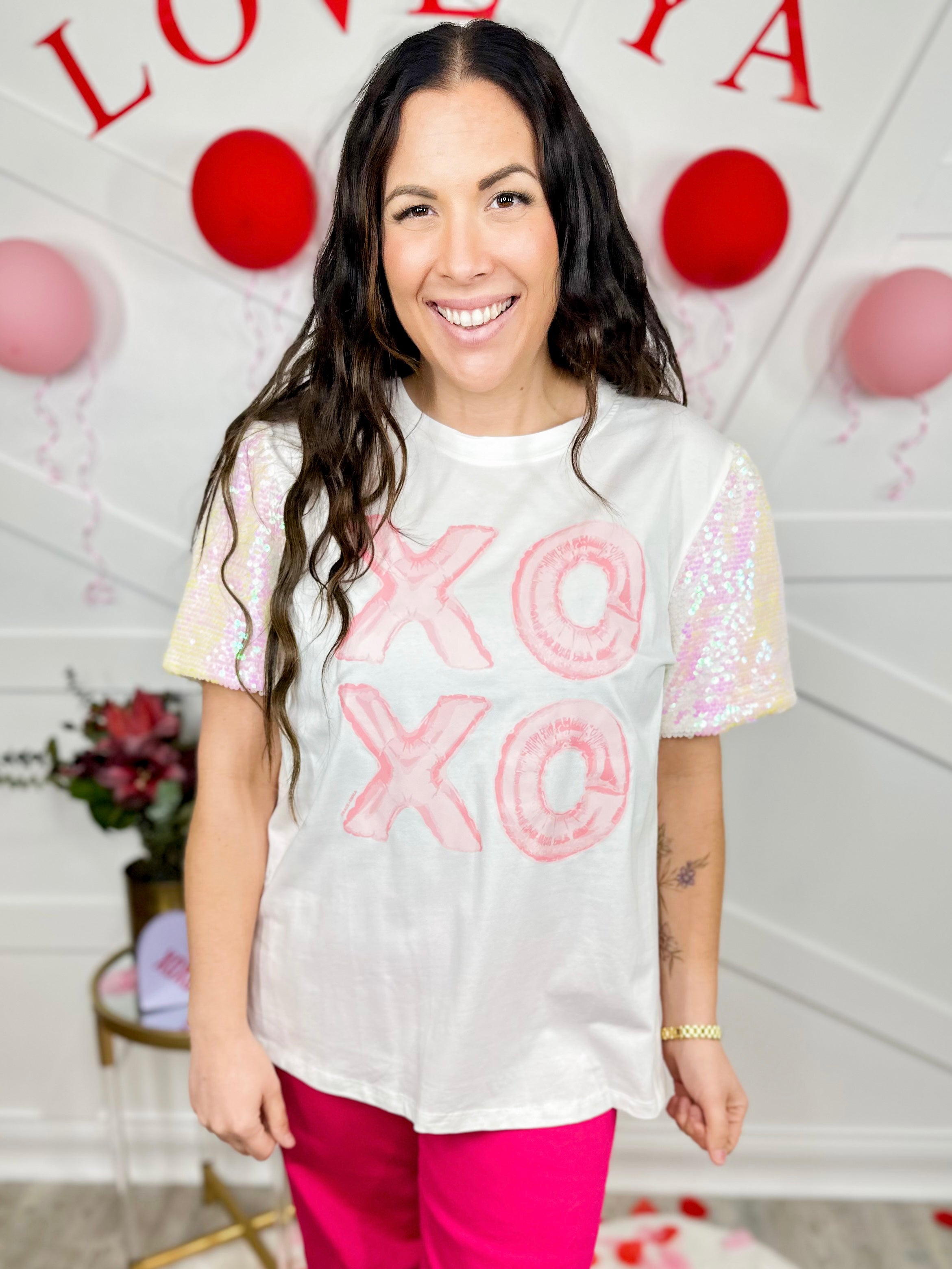 XOXO Top-110 Short Sleeve Top-Southern Grace-Heathered Boho Boutique, Women's Fashion and Accessories in Palmetto, FL