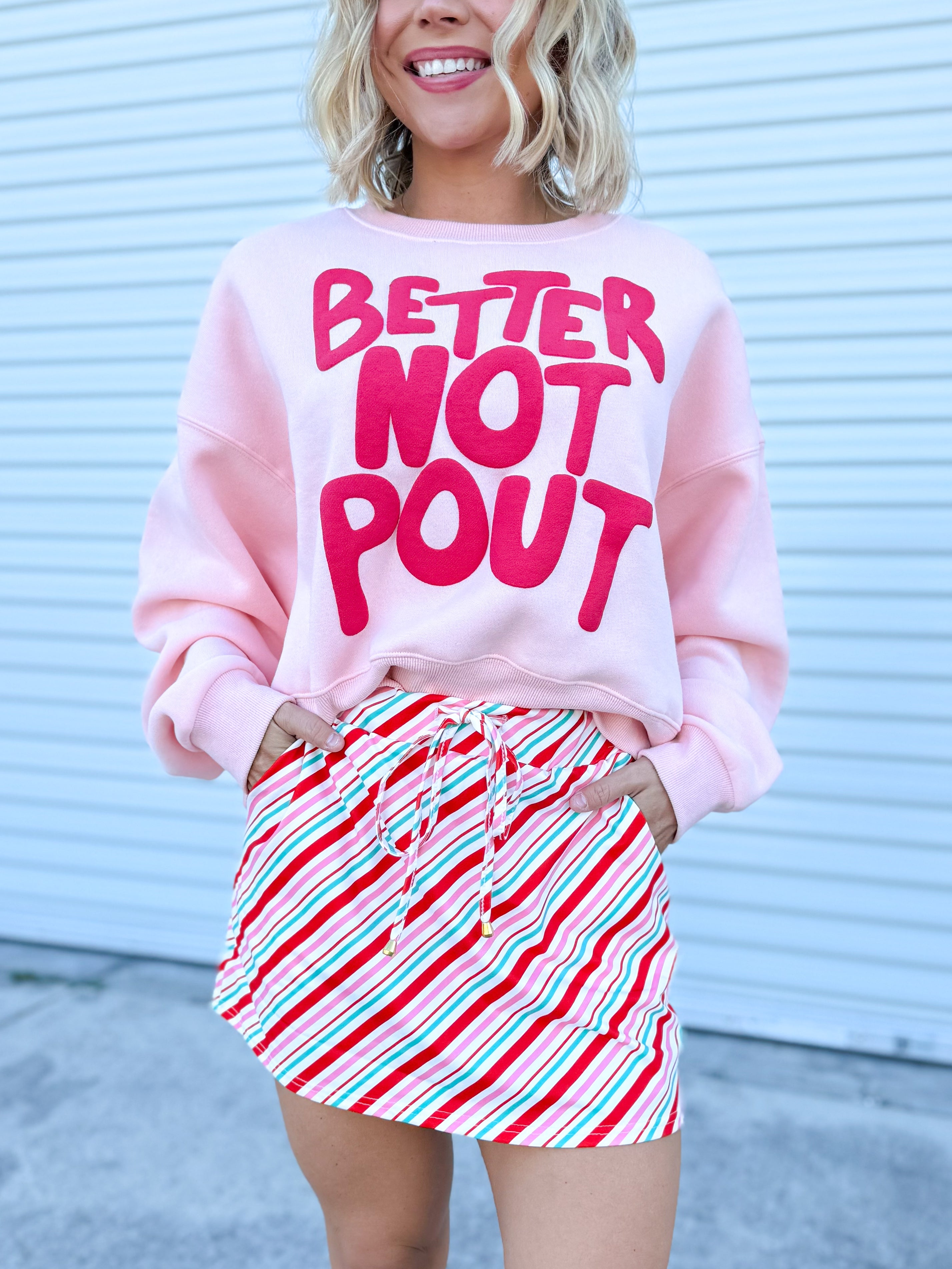 Candy Cane Stripes Skort-170 Skort/ Skirt-JESS LEA-Heathered Boho Boutique, Women's Fashion and Accessories in Palmetto, FL