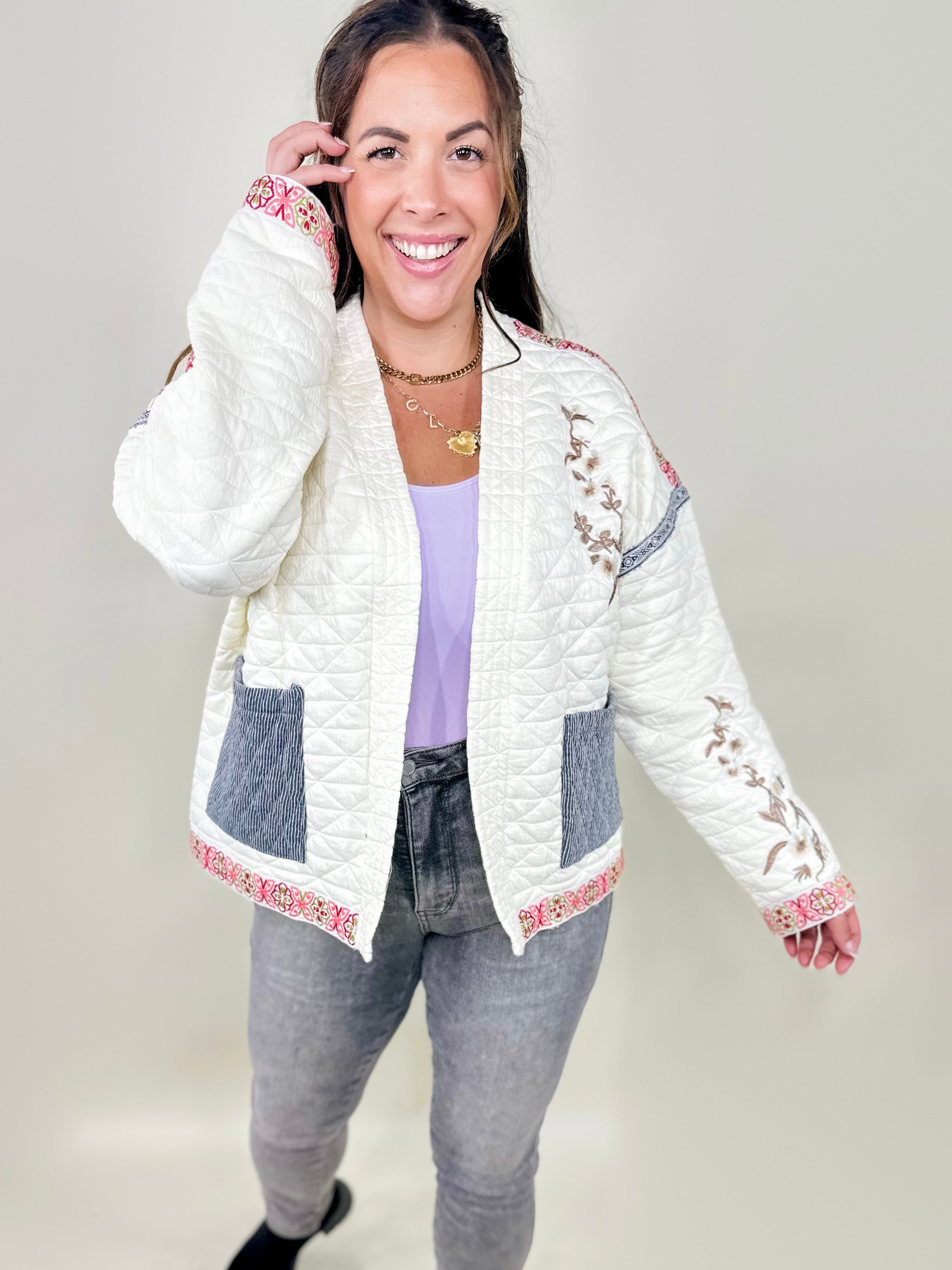 Perfectly Fine Jacket-200 Jackets/Shackets-Pol-Heathered Boho Boutique, Women's Fashion and Accessories in Palmetto, FL