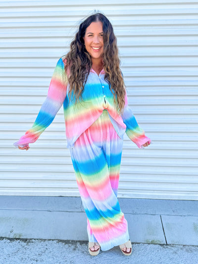 Rainbow Power Top-120 Long Sleeve Tops-Easel-Heathered Boho Boutique, Women's Fashion and Accessories in Palmetto, FL