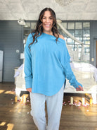 Zoey Athleisure Top-120 Long Sleeve Tops-Blakeley-Heathered Boho Boutique, Women's Fashion and Accessories in Palmetto, FL