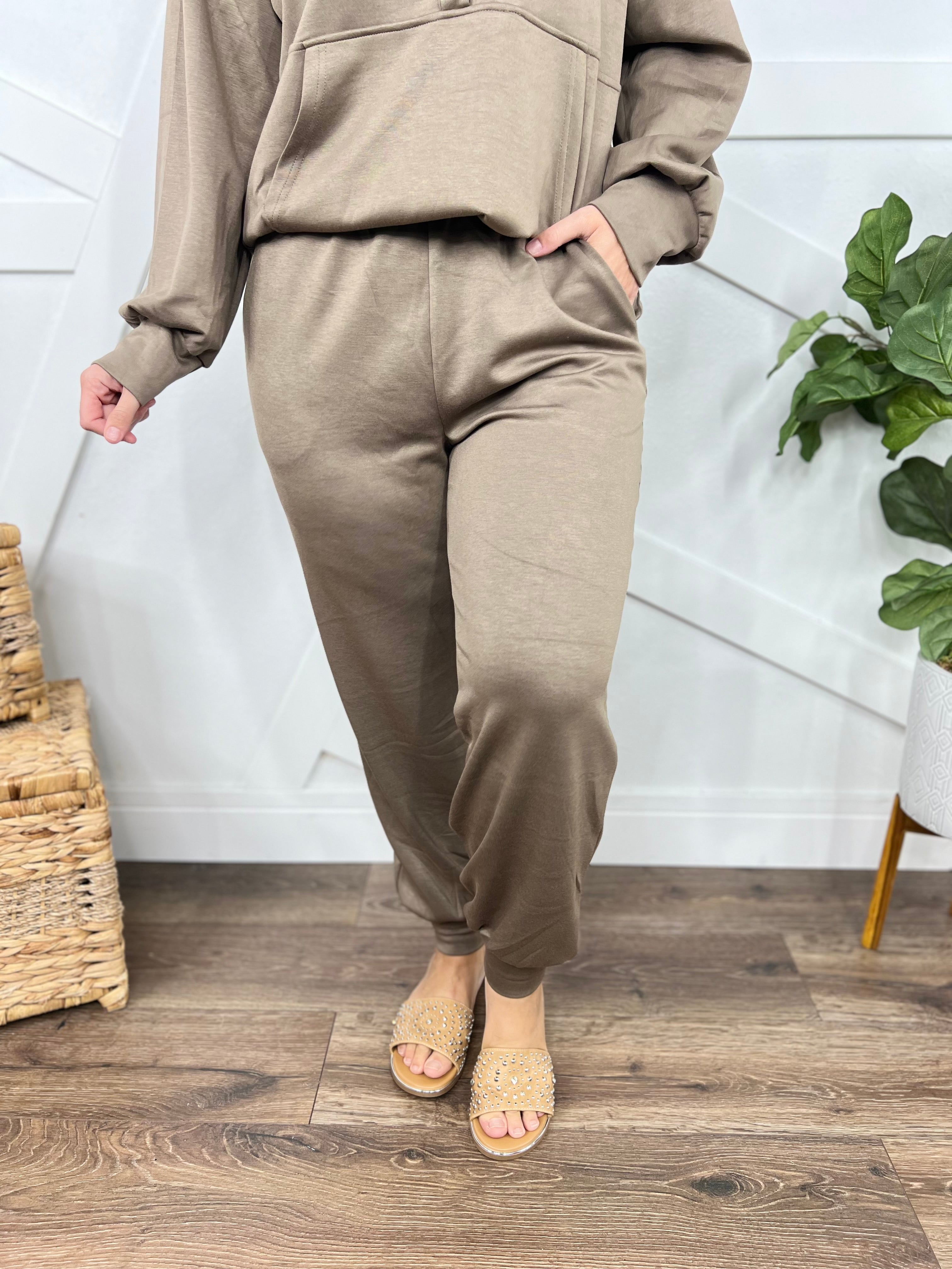 RESTOCK : Everest Joggers-150 PANTS-White Birch-Heathered Boho Boutique, Women's Fashion and Accessories in Palmetto, FL